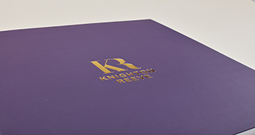 Gift box for a high end holiday brochure